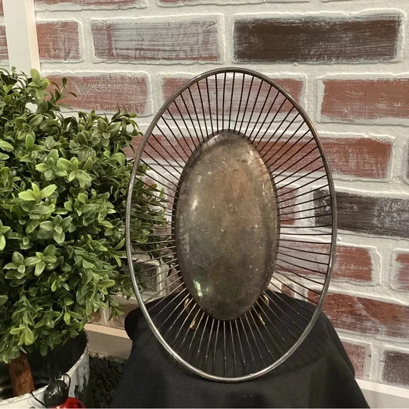 ⚫️ Vintage Gorham Silver Plate Wired Design Serving Fruit or Decor Bowl Basket - Picture 2 of 10
